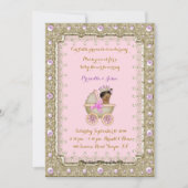 American Princess Baby Shower Rosa Einladung 4 (Vorderseite)