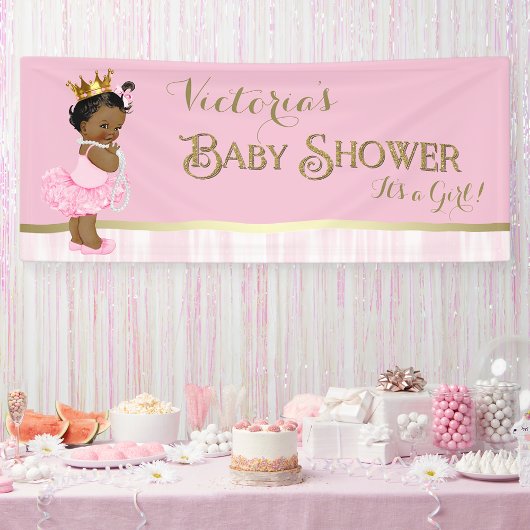 American Princess Ballerina Baby Dusche Banner
