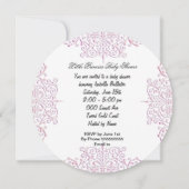 American Princess Pink Baby Shower Girl Einladung (Rückseite)