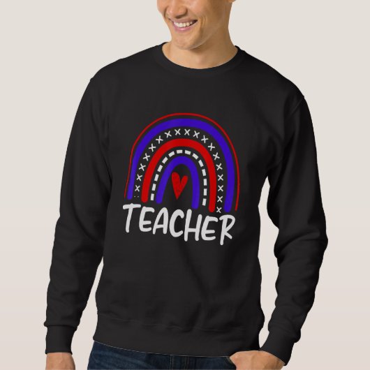 American Profession US Flaggen Patriotic Lehrer Sweatshirt (Vorderseite)
