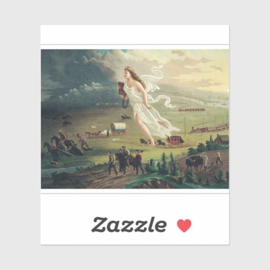 American Progress by John Gast Aufkleber (Blatt)