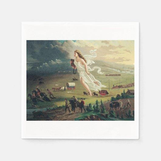 American Progress by John Gast Serviette (Vorderseite)