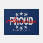 American Proud Patriotic Door Mat Fußmatte (Vorderseite)