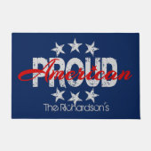 American Proud Patriotic Door Mat Fußmatte (Vorderseite)