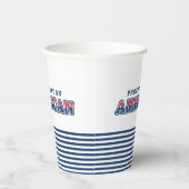 American Proud, Patriotic, Marinestreifen Pappbecher (Rechts)