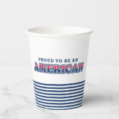 American Proud, Patriotic, Marinestreifen Pappbecher (Vorderseite)