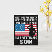 American Proud Veteran Son Veterans Day Memorial D Karte (Gelbe Blume)