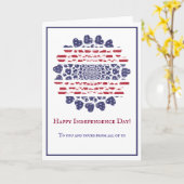 American Psychedelic Patriotic Hearts Gefärbte Kra Karte (Gelbe Blume)