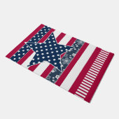 American ptriot traditional flag colors red navy w fußmatte (Schrägansicht)