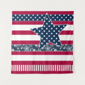 American ptriot traditional flag colors red navy w wandteppich (Vorderseite (Horizontal))