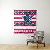 American ptriot traditional flag colors red navy w wandteppich (Beispiel (Horizontal))