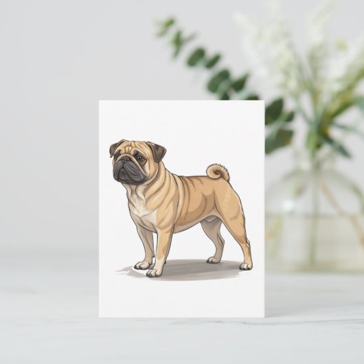 American Pugabull Postkarte (Stehend Vorderseite)