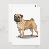 American Pugabull Postkarte (Vorne/Hinten)
