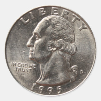 American Quarter 1995 Runder Aufkleber