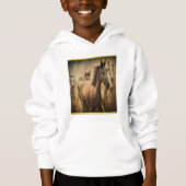 American Quarter Horse mit Goldfolie Hoodie (Vorderseite)
