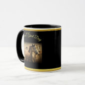 American Quarter Horse mit Goldfolie Tasse (Vorderseite Links)