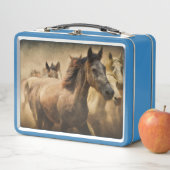 American Quarter Pferde laufen Metall Brotdose (Beispiel)