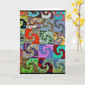 American Quilt Karte (Gelbe Blume)