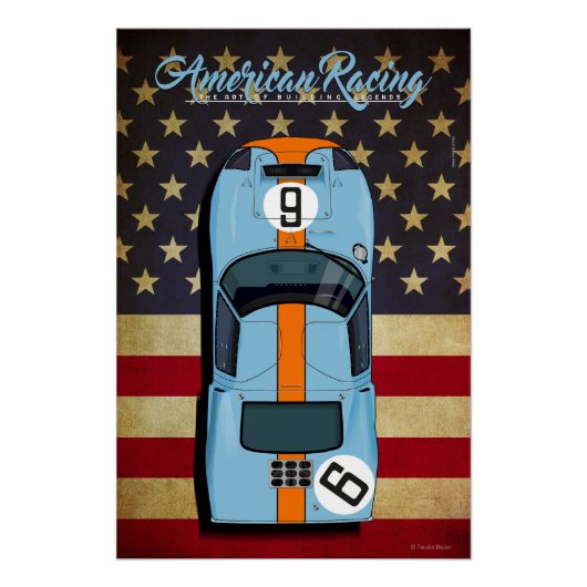American Racing Ford GT40 No.6 Poster (Vorderseite)