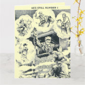 American Railroad Train Engineer Big Birthday Card Karte (Gelbe Blume)