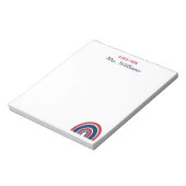 American Rainbow - Eine Note vom Individuelle Name Notizblock (Rotiert)