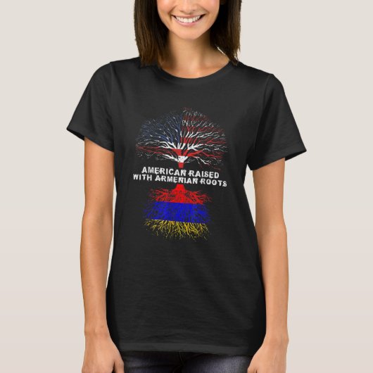 American Raised with Armenian Roots Armenia T-Shirt (Vorderseite)