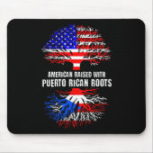 American Raised With Puerto Rican Roots Usa Flag P Mousepad (Vorne)