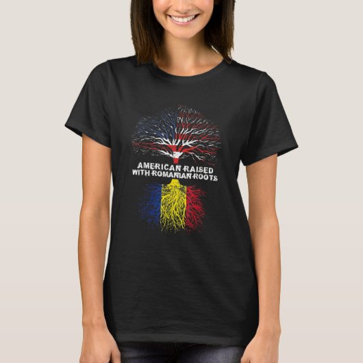 American Raised With Romanian Roots T-Shirt (Vorderseite)