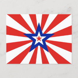 American Red Sternexplosion Patriotic Party Einladungspostkarte