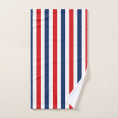 American Red White Strip Badhandtuch Set (Handtuch)