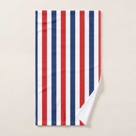 American Red White Strip Badhandtuch Set (Handtuch)