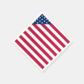 American Red White Strips Stars Flag Paper Napkin Serviette (Ecke)