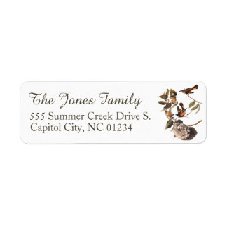 American Redstart Audubon Bird Address Labels