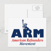 American Refounders Movement (ARM) Postkarte (Vorne/Hinten)