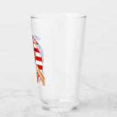 American Retro Button-up Girl Art Glas (Links)