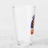 American Retro Button-up Girl Art Glas (Rechts)