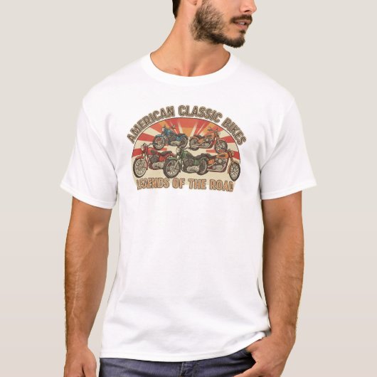 American Retro Motorcycle Collection T-Shirt (Vorderseite)