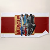 American Retro Muscle Cars Strandtuch (Vorderseite)