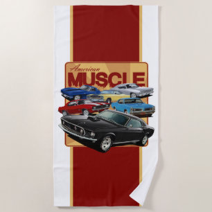 American Retro Muscle Cars Strandtuch