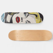 American Retro Pop Art Diva Skateboard (Horizontal)