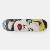 American Retro Pop Art Diva Skateboard (Horizontal)