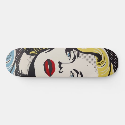 American Retro Pop Art Diva Skateboard (Horizontal)