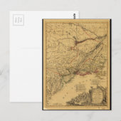 American Revolutionary War Map von J.B Eliot (1781 Postkarte (Vorne/Hinten)