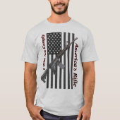 American Rifle USA Flag I wird Light nicht erfülle T-Shirt (Vorderseite)