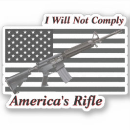 American Rifle USA Flag I wird nicht Aufkleber