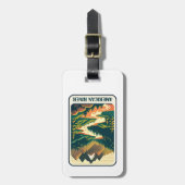 American River California Colors Gepäckanhänger (Vorderseite vertikal)