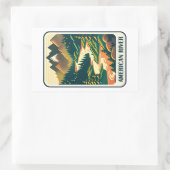 American River California Colors Rechteckiger Aufkleber (Tasche)