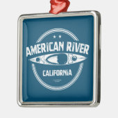 American River California Kayaking Ornament Aus Metall (Links)