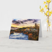 American River Landschaftlich View Geburtstag Karte (Gelbe Blume)