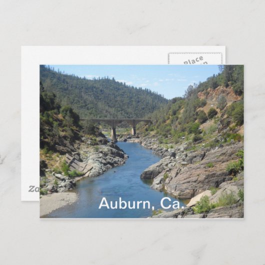 American River Postkarte (Vorne/Hinten)